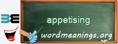 WordMeaning blackboard for appetising